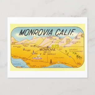 Alte Karte von Monrovia, Kalifornien,