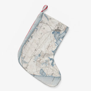 Alte Karte von Nantucket (1919) Kleiner Weihnachtsstrumpf