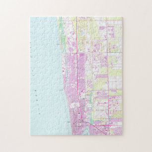 Alte Karte von Naples Florida (1958) Puzzle