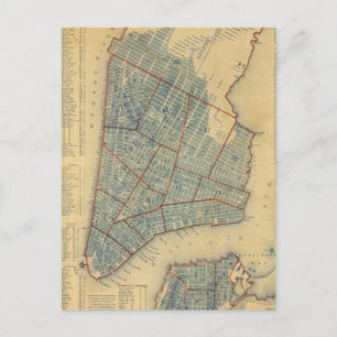 Alte Karte von New York City (1846)