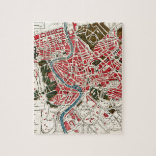 Alte Karte von Rom, Italien. Puzzle