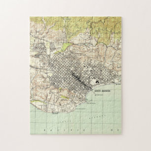 Alte Karte von Santa Barbara California (1944) Puzzle