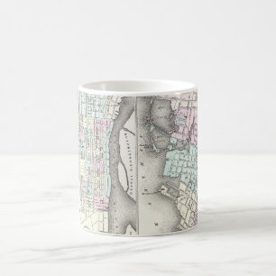 Alte Karte von Savannah und Charleston (1855) Tasse