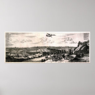 Alte Karte von Tokyo (Edo) Poster