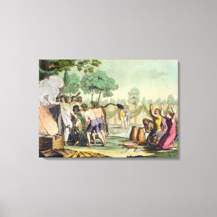 Alte Kelten oder Gauls, die eine Kuh, c.1800-1 Leinwanddruck