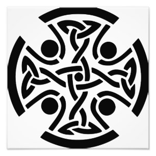 Alte keltische Kreuz-Knotenarbeit Fine Art Fotodruck