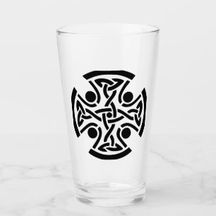 Alte keltische Kreuz-Knotenarbeit Fine Art Glas