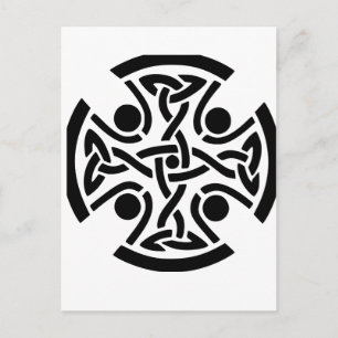 Alte keltische Kreuz-Knotenarbeit Fine Art Postkarte