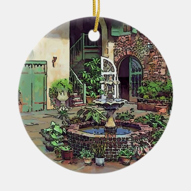 Alte Keramik New Orleans Keramik Ornament (Vorne)