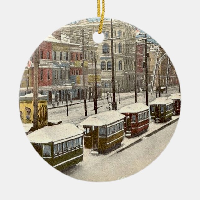 Alte Keramik New Orleans Ornament (Vorne)