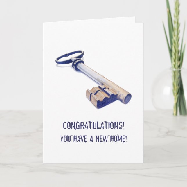 Alte Key Neue Zuhause-Karte Karte (Vorderseite)