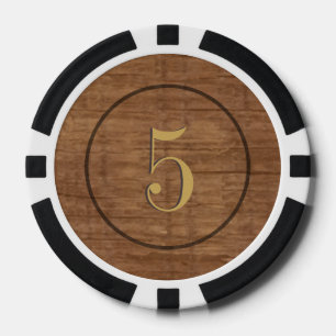 Alte Kiefern-hölzerne Poker-Chips Pokerchips