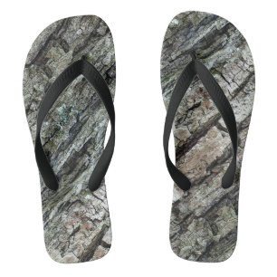 Alte Kiefernrinde Flip Flops