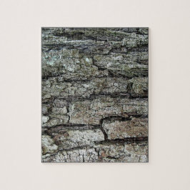 Alte Kiefernrinde mit Rahmen Puzzle
