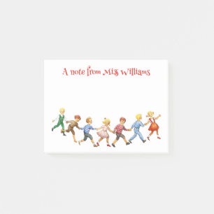 Alte Kinderkunst Personalisiere Nachricht vom Lehr Post-it Klebezettel