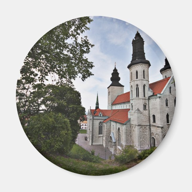 Alte Kirche in Visby Schweden Magnet (Vorne)