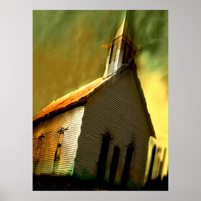 alte Kirche - Maßgeschneidert Poster (Vorne)