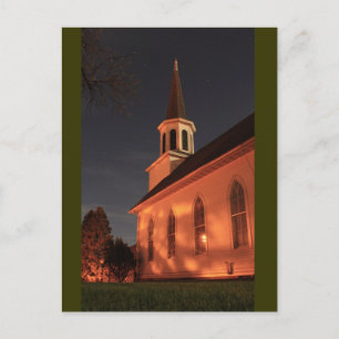 Alte Kirche nachts Postkarte