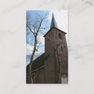 Alte Kirche und Baum-kleine Foto-Karte Visitenkarte