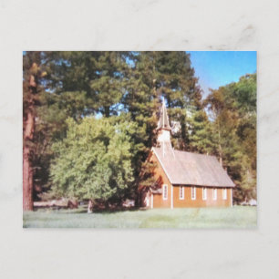 Alte Kirche Yosemite Kalifornien. Vintage Postkarte