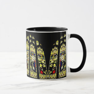 Alte Kirchenfenster-Tasse des befleckten Glases Tasse
