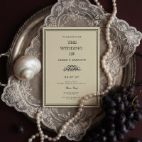 Alte Klassiker Hochzeitseinladung im Vintage Buchs