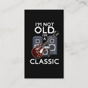 Alte klassische Gitarre Geburtstags Gitarrist Musi Visitenkarte