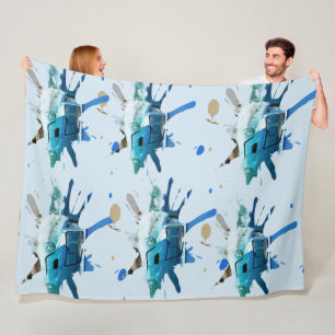 Alte Klassische Vintage Car Beachy Pop Kunst, Kult Fleecedecke