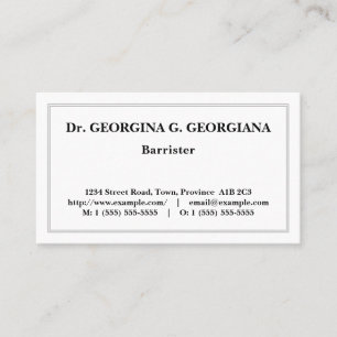 Alte, klassische Visitenkarte