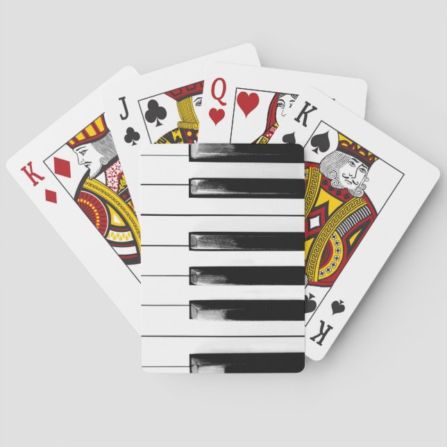 Alte Klaviertasten Spielkarten (Rückseite)