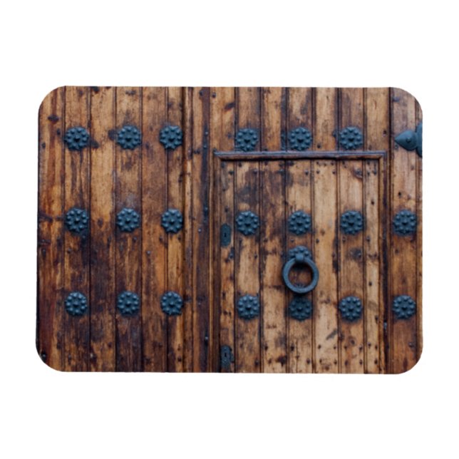 Alte kleine Tür innerhalb großer Türen Magnet (Horizontal)