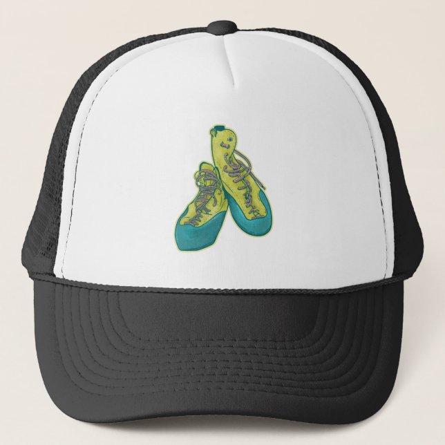 Alte Kletterschuhe Klettern Truckerkappe (Vorderseite)