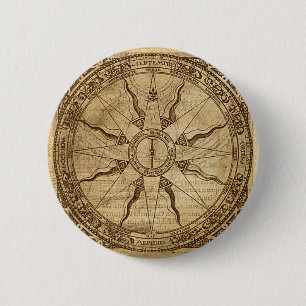 Alte Kompassrose Button