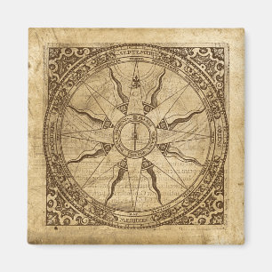 Alte Kompassrose Magnet