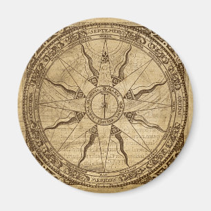Alte Kompassrose Magnet