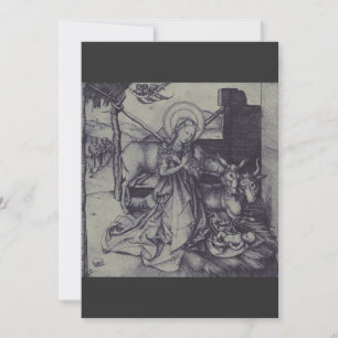 Alte Krippe-Szene og Jesus Christus Einladung