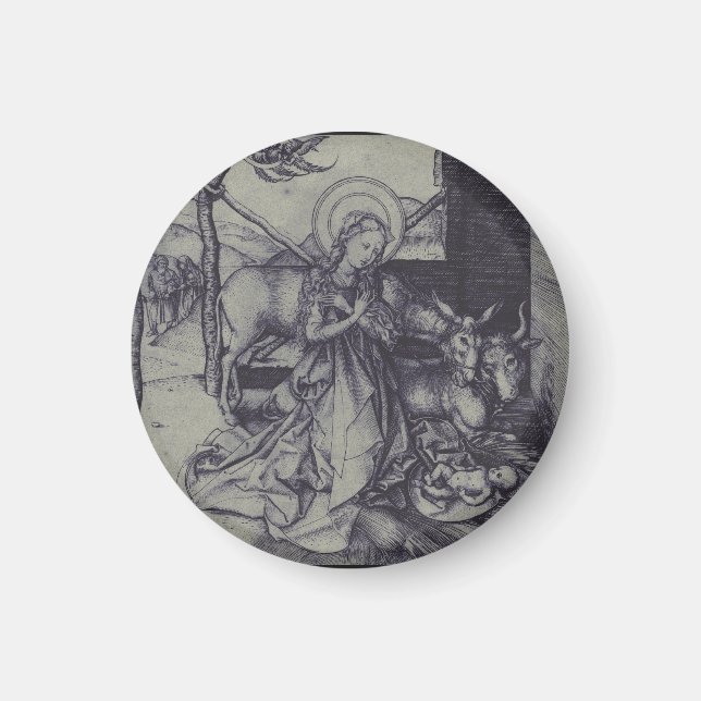 Alte Krippe-Szene og Jesus Christus Magnet (Vorne)