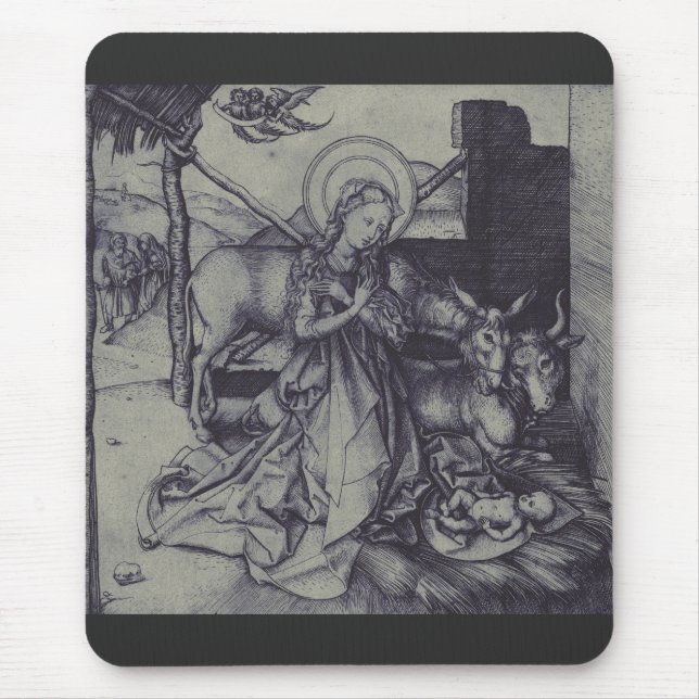 Alte Krippe-Szene og Jesus Christus Mousepad (Vorne)