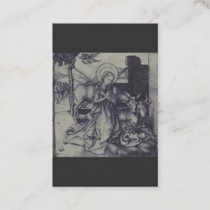 Alte Krippe-Szene og Jesus Christus Visitenkarte