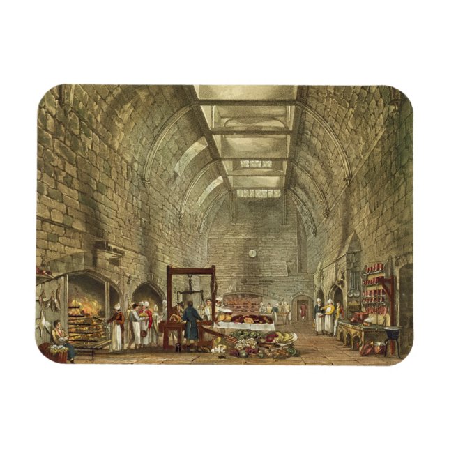 Alte Küche, Windsor Castle, graviert von Willi Magnet (Horizontal)