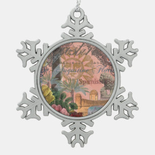 Alte Kunst Schneeflocken Zinn-Ornament