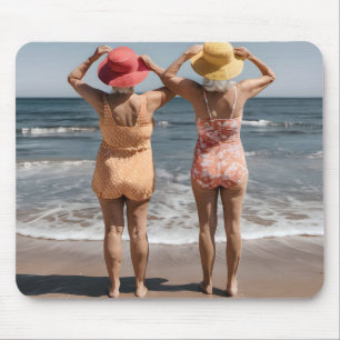 Alte Ladys am Strand Mousepad