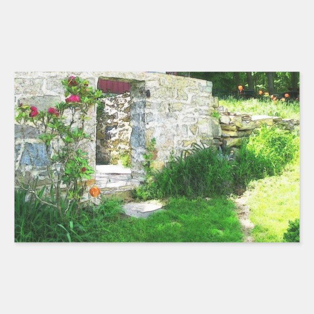 Alte Land-Wurzelkellerei-Aufkleber Rechteckiger Aufkleber (Vorderseite)