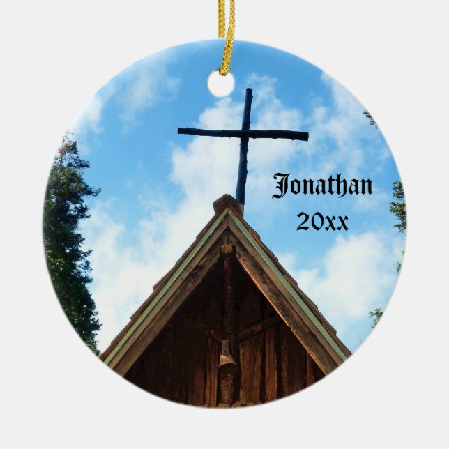 Alte Landeskirche Personalisierter Weihnachtsbaum Keramik Ornament (Vorne)