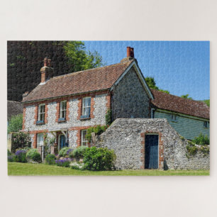 Alte ländliche englische Landschaft mit Landhaus Puzzle