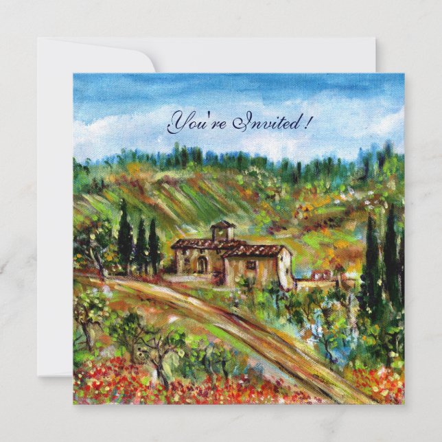 ALTE LANDSCHAFT LANDSCHAFT, gelb-weiß Einladung (Vorderseite)