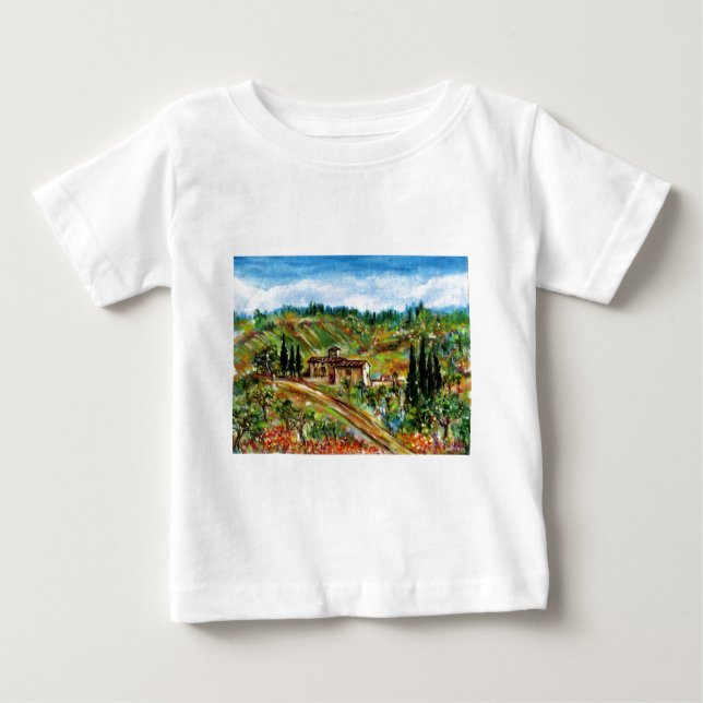ALTE LANDWIRTSCHAFT,OLIVENBÄUME IN DER TUSKANISCHE BABY T-SHIRT (Vorderseite)
