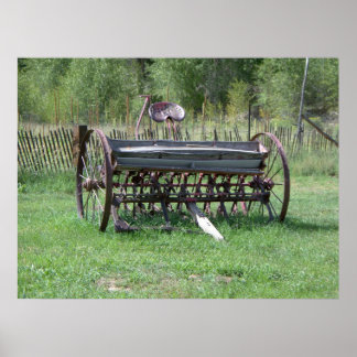 Alte landwirtschaftliche Ausrüstung Poster