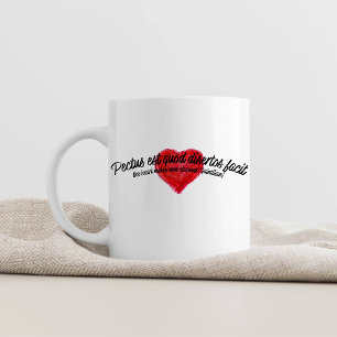Alte lateinische Inspirierende Zitat Künstlerische Kaffeetasse