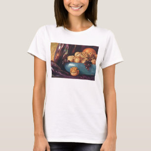 Alte Lebensmittel, Walnüsse und Früchte in einer b T-Shirt